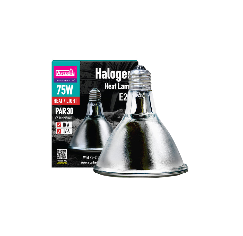 Arcadia halogen heat lamp 75watts