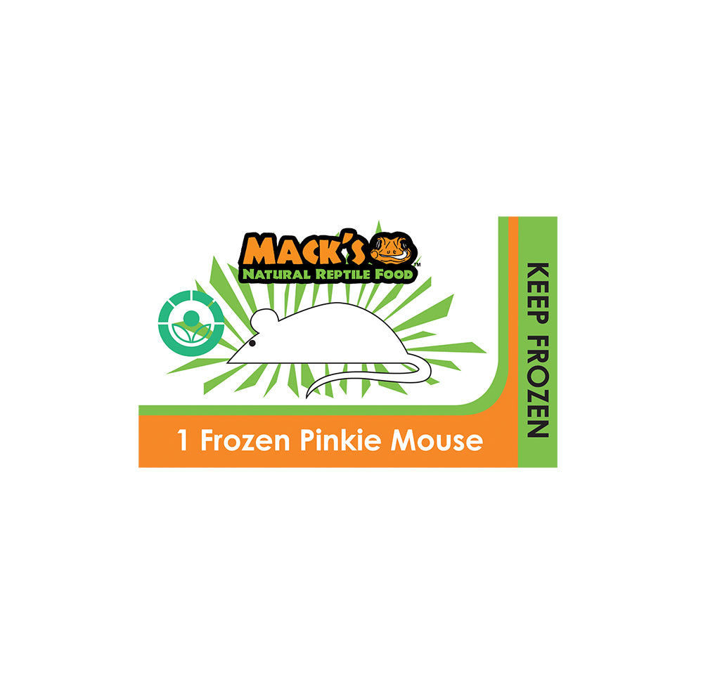 Mack's Natural Reptile Food offers these frozen Pinkie Mice singles that are individually wrapped
