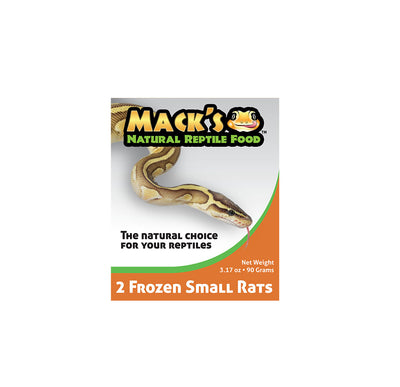 Mack's Natural Reptile Food offers these frozen small rats in a box of 2 and both are individually wrapped