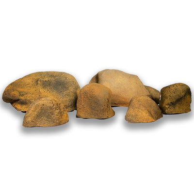 River Stone Clusters for reptile terrariums - Set of 6 are perfect for many terrarium setups