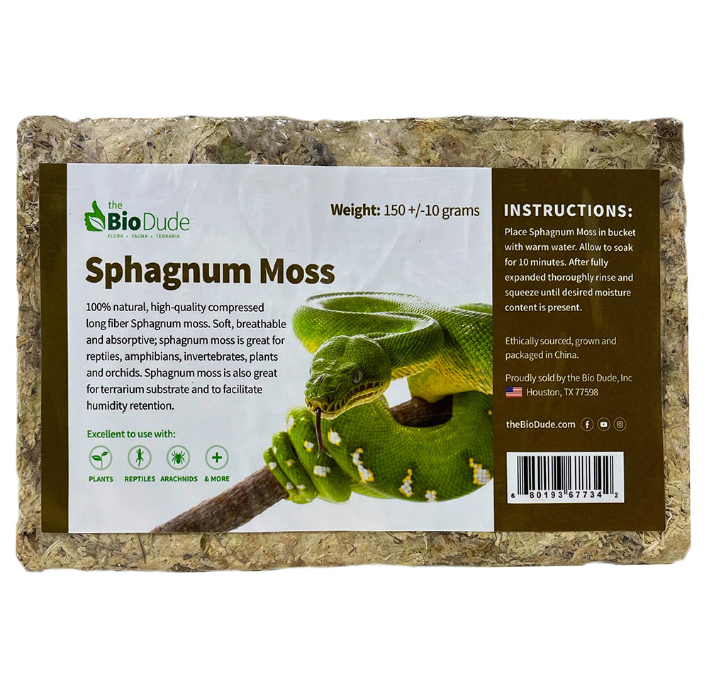 The Bio Dude Compressed Sphagnum Moss Brick – CustomReptileHabitats.com