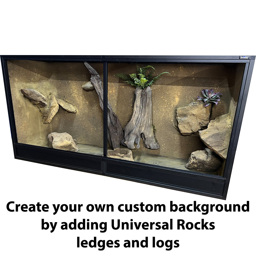 Create your own custom background by adding Universal Rocks  ledges and logs