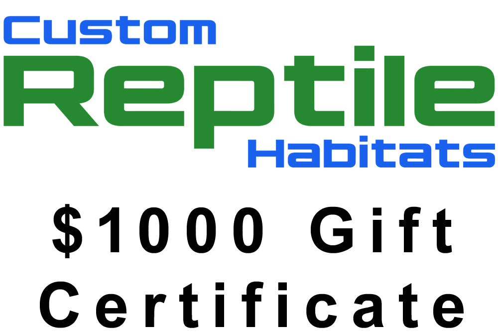 Custom Reptile Habitats $100 Gift Certificate