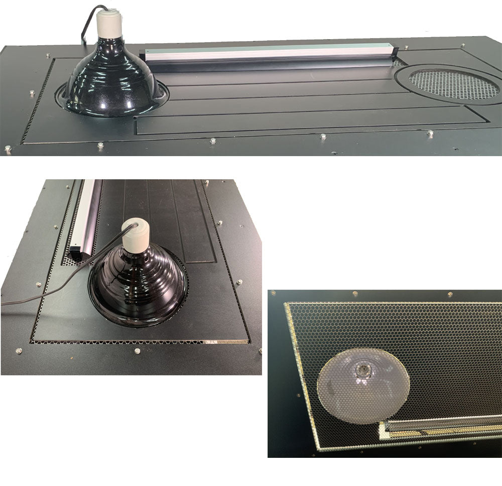 We have upgraded our screen top choices on all of our enclosures so now instead of being limited to just a 100% or just a 50%, the top PVC vent insert allows you to customize your top, for your own setup and reptiles needs.